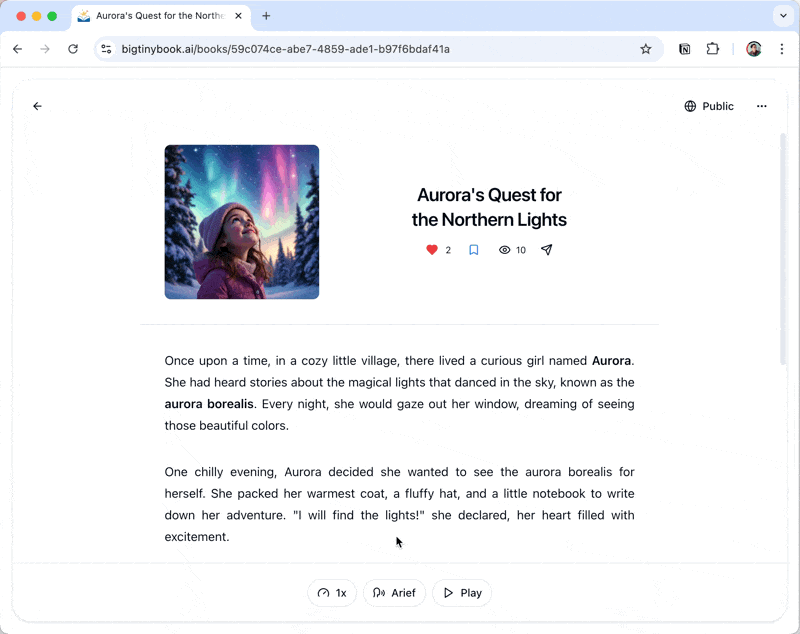Play narrator audiobook